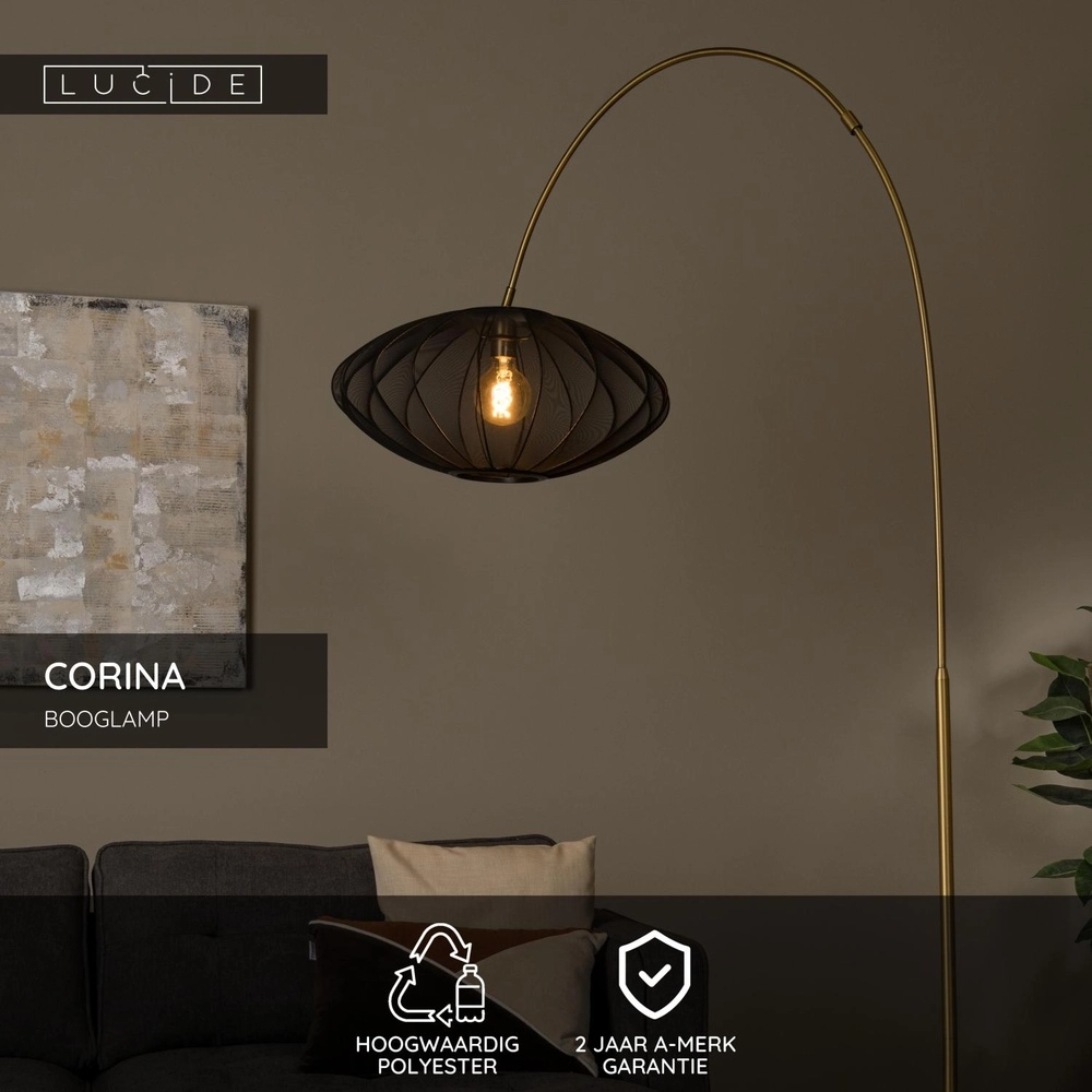 Arc lamp Corina Black Lucide 5411212032065