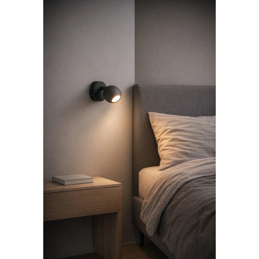 Surface-mounted spot Enaro only anthracite
