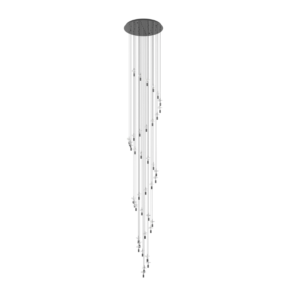 Vide pendant lamp Comareira grey 3-step CCT