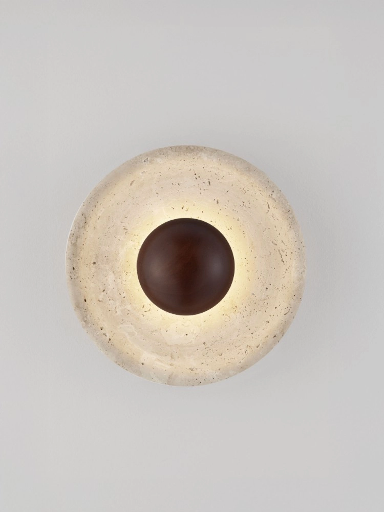 Design wall lamp Cerio brown with sand brown Ø 25cm Lyora 5212017491411