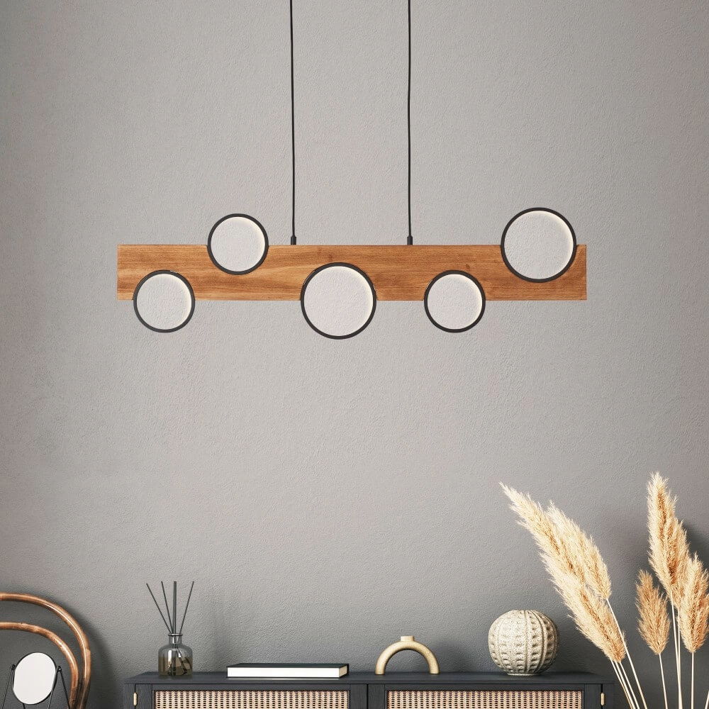 Hanging lamp Cheesy wood Brilliant 4004353429644