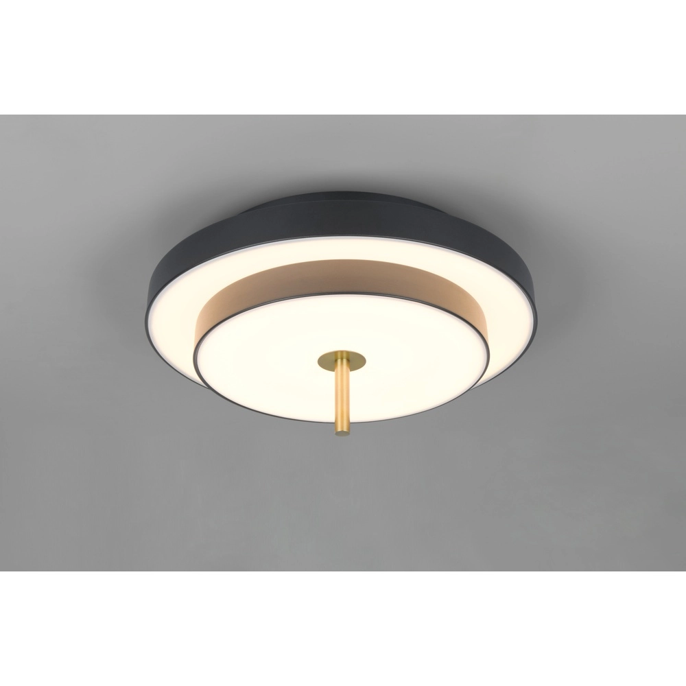 Modern ceiling lamp Keaton black with gold Ø 40cm