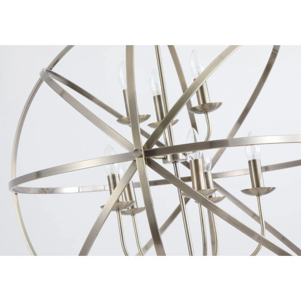 Antique pendant lamp Orbit 8-light gold Searchlight 5053423271910