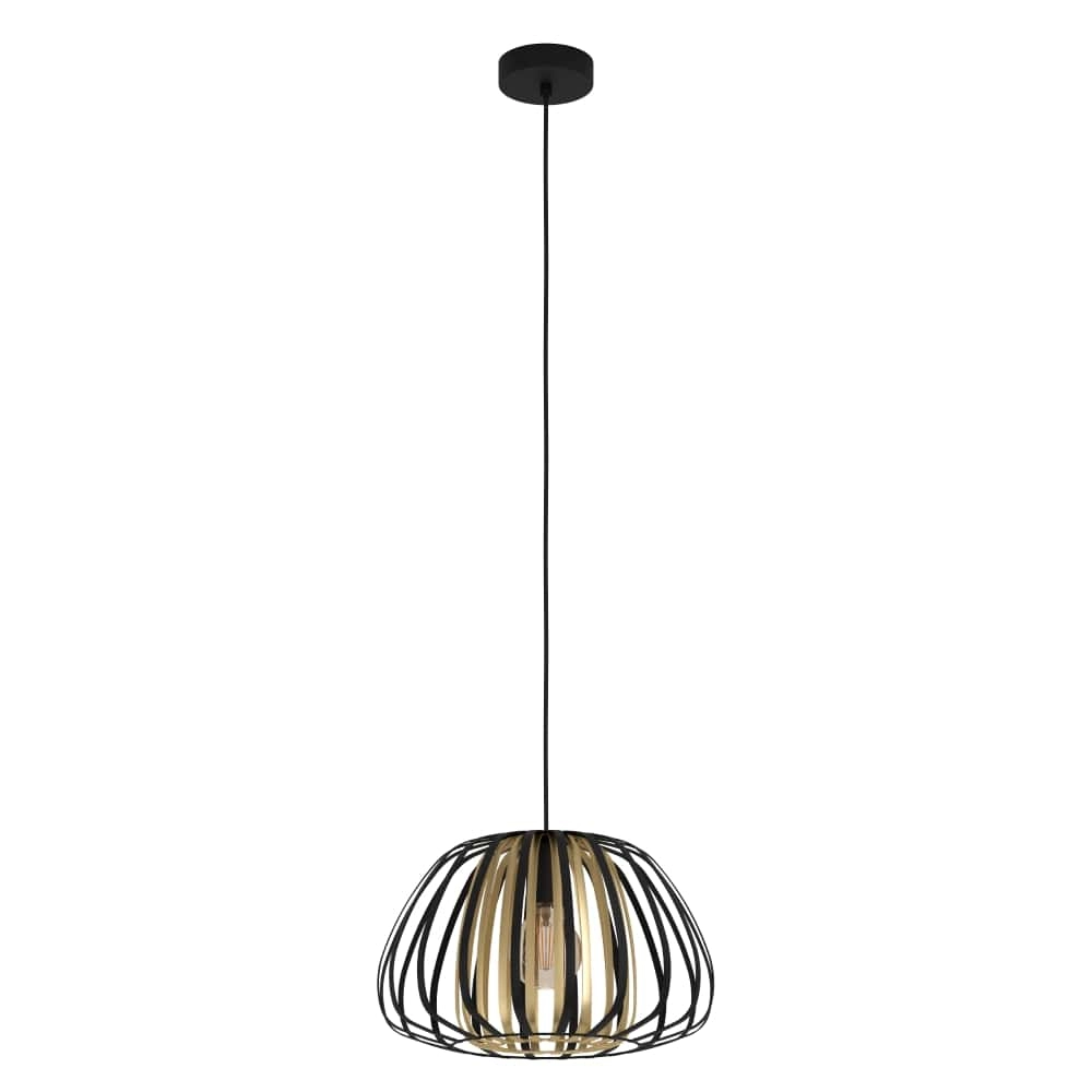 Pendant lamp Ø 37.5cm Encinitos black with gold