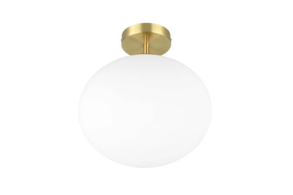 Ceiling lamp Fomento Ø 30cm - brass with white glass Trio 4017807616194