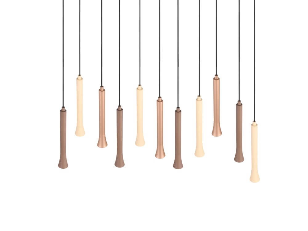 Multi pendant lamp Fiato 115x34cm Trio 4017807616705