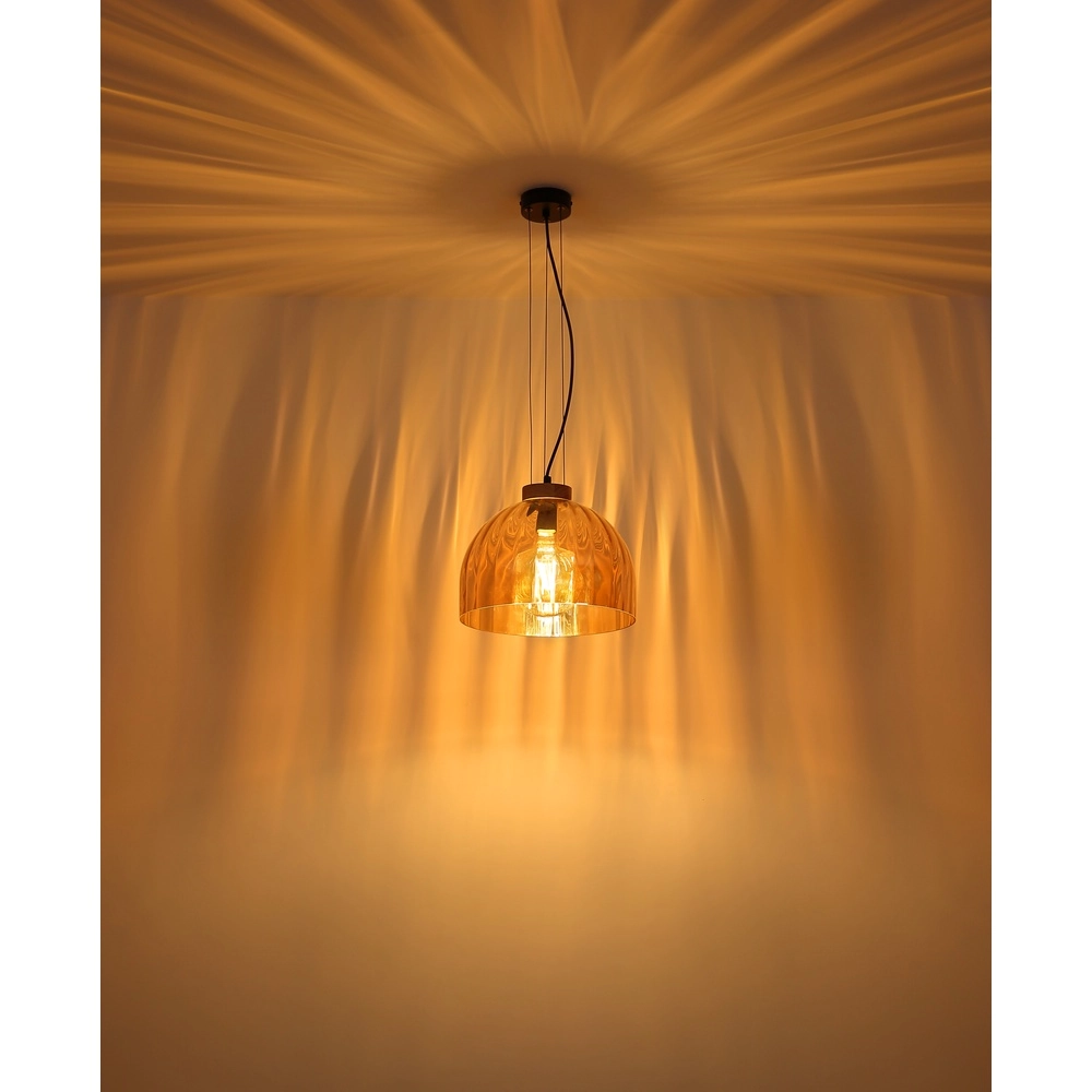 Pendant lamp Swanson black Ø 30cm Globo 9007371592647