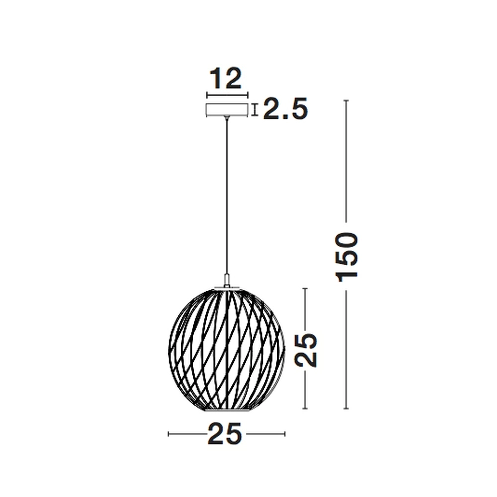 Pendant lamp Eriberto Ø 25cm rust brown Lyora 5212017407627