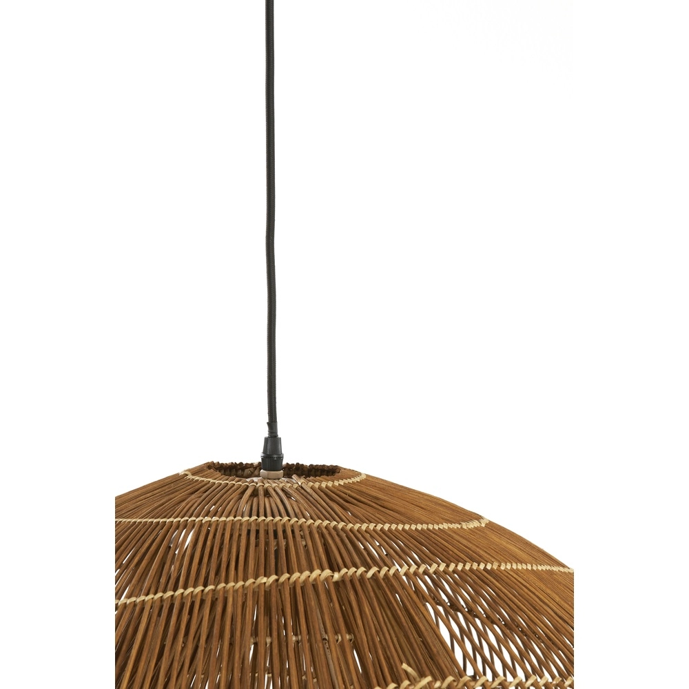 Rattan pendant lamp Janzur Ø 54cm - dark brown Light & Living 8717807820558