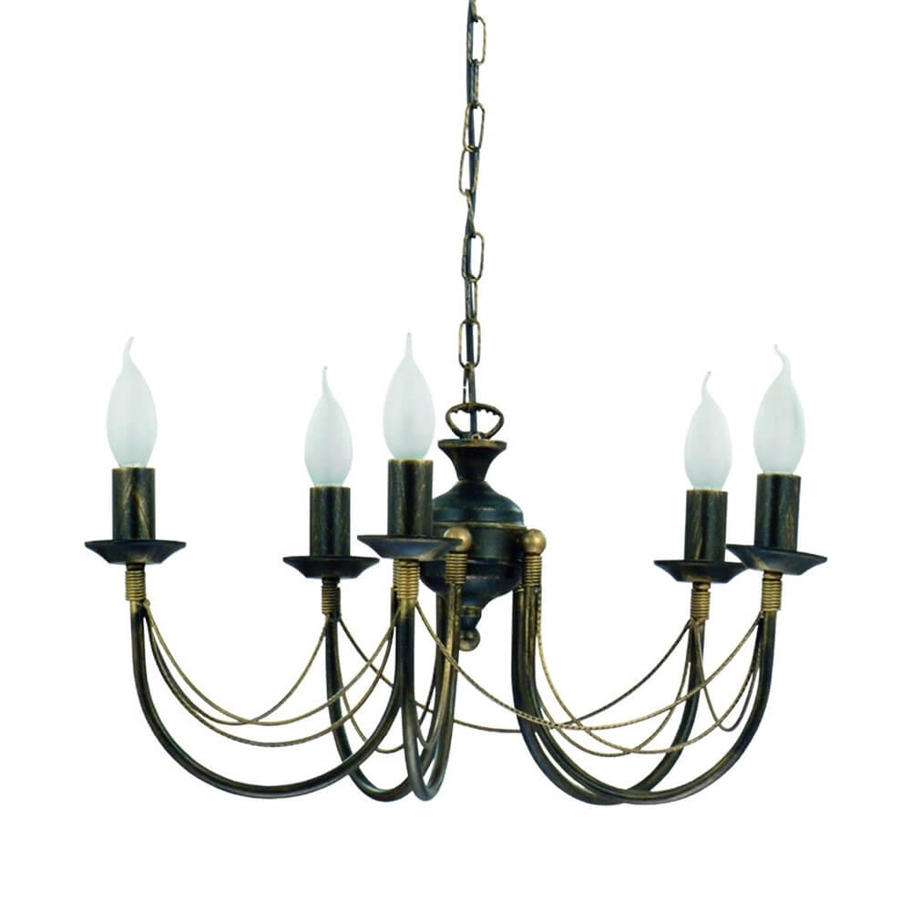 Bronze-colored chandelier Ares
