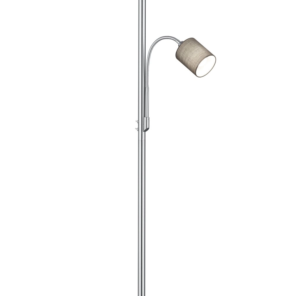 Reading lamp Hotel 2-light nickel with gray shade Trio 4017807433661