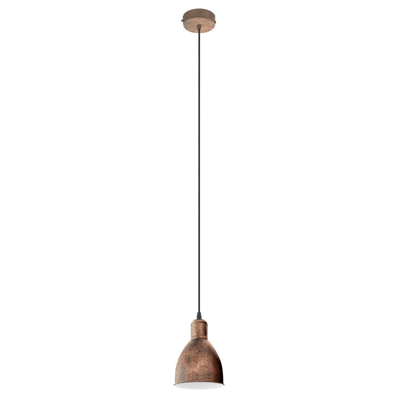 Pendant lamp Priddy shuttle bronze brown Eglo 9002759494926