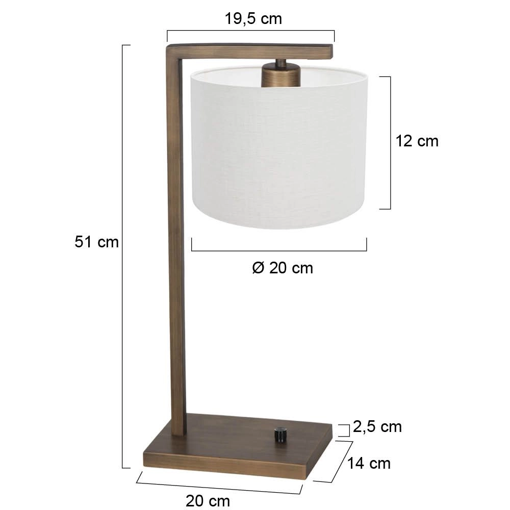 Table lamp Stang with white hood Steinhauer 8712746189766