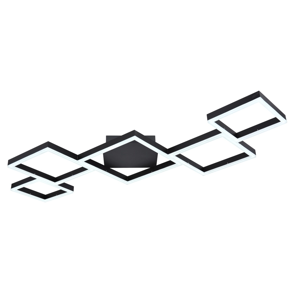 Modern ceiling lamp Kurio squares black Globo 9007371411788