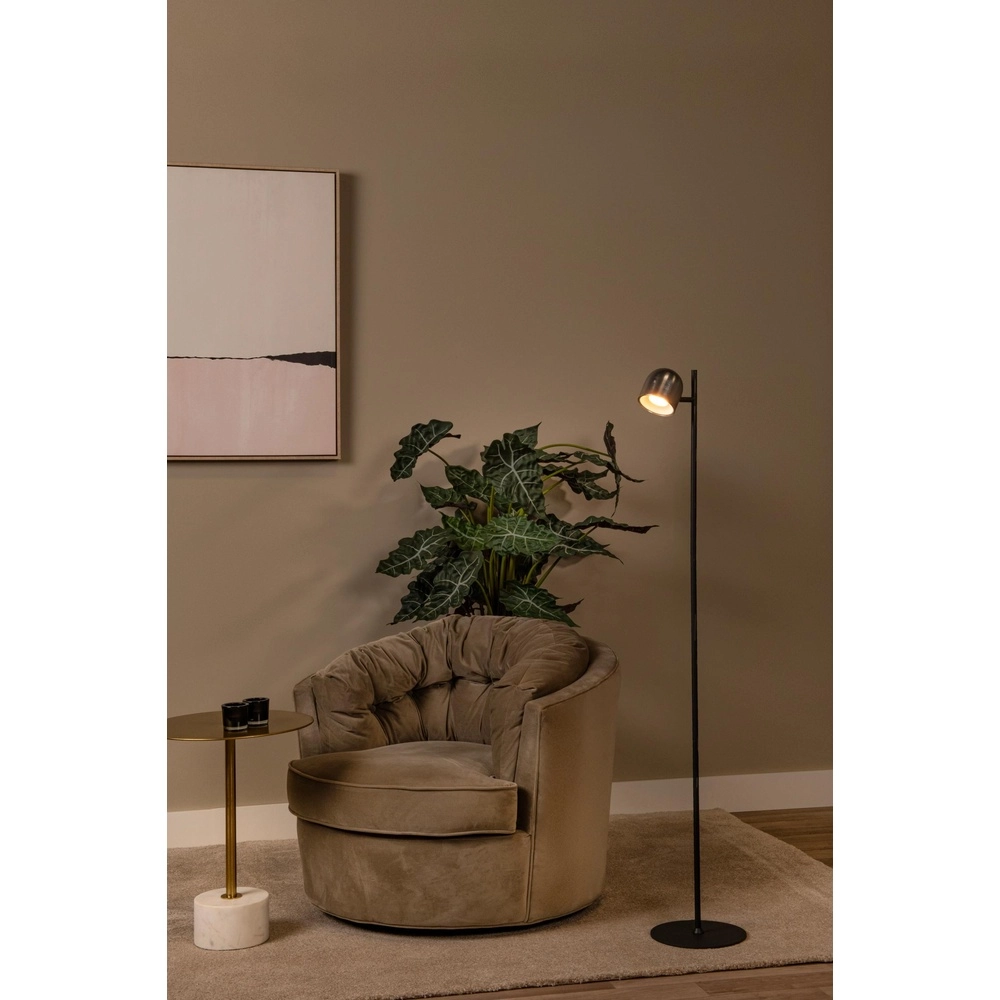 Rechargeable floor lamp Skanska Rech metallic grey Lucide 5411212032157