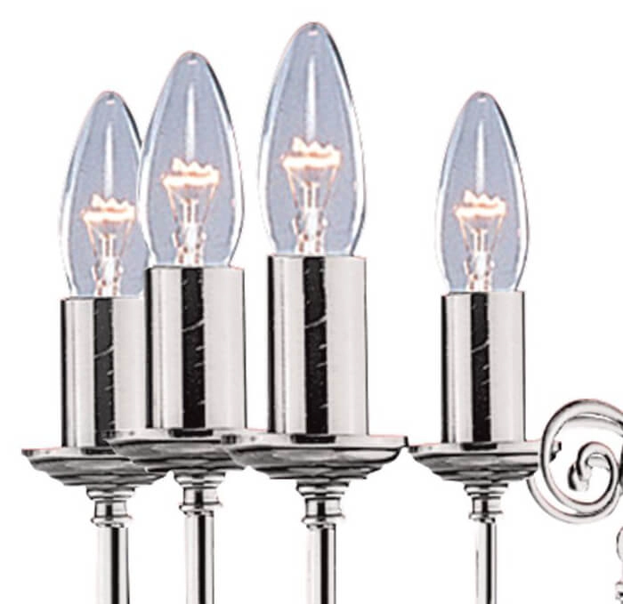 Antique silver chandelier Zanzibar Searchlight 5013874223852