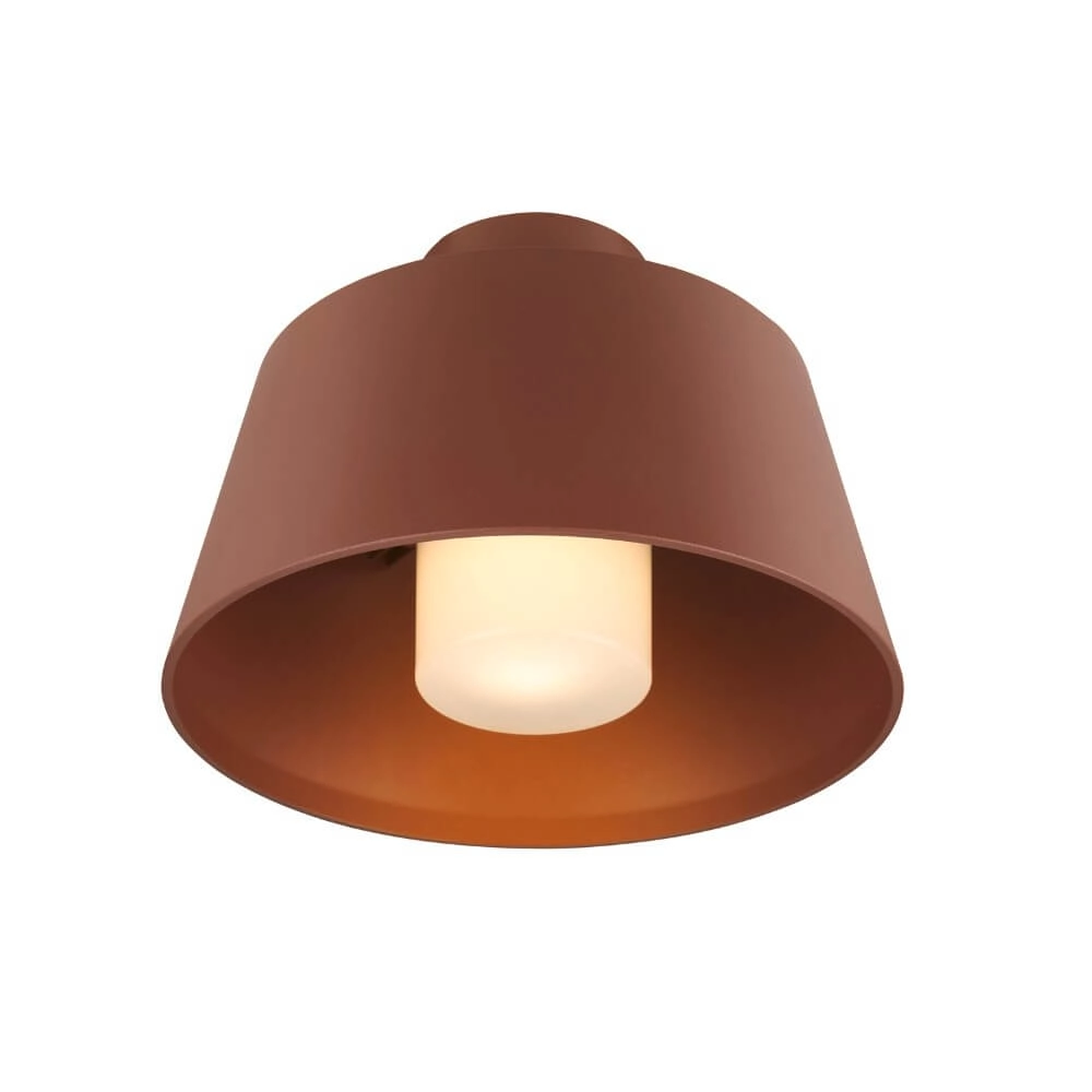 Porch ceiling lamp Photoni rust brown - Ø 25cm