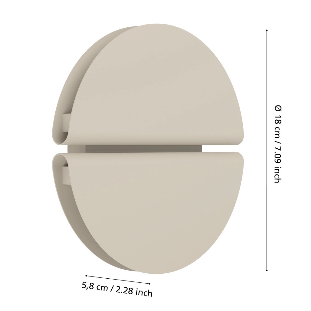 Design wall lamp Pianosa sand brown Eglo 9008606356980