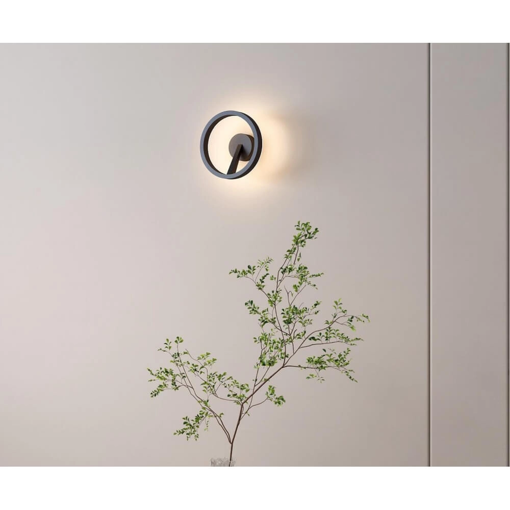 Black wall lamp Oregon Sleek design Artdelight 8720701100893