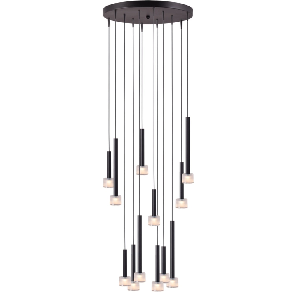 Led pendant light Fabro 12-lights - black