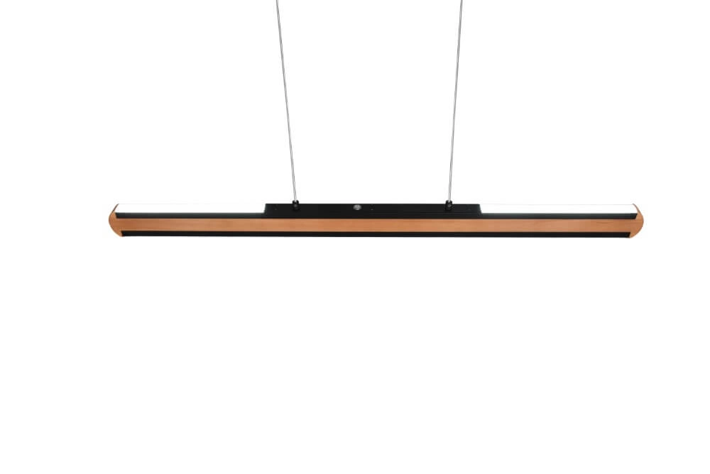 Hanging lamp Deacon wood brown with black Trio 4017807505474