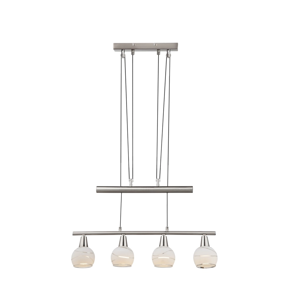 Pendant lamp Elliott 4-light nickel