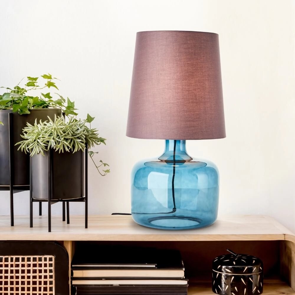 Table lamp Hydra blue with taupe Brilliant 4004353413131