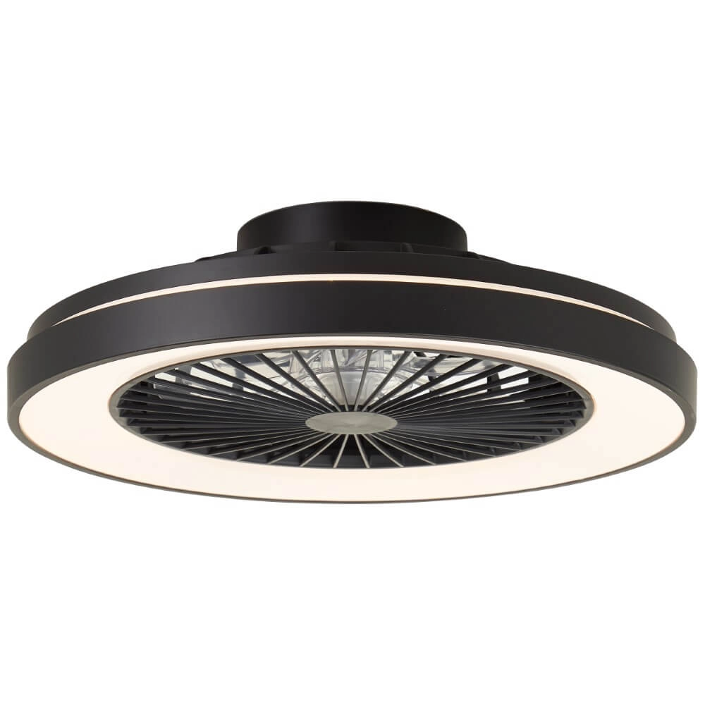 Black ceiling fan Mazzaro with RGB lamp - 48cm Brilliant 4004353428449
