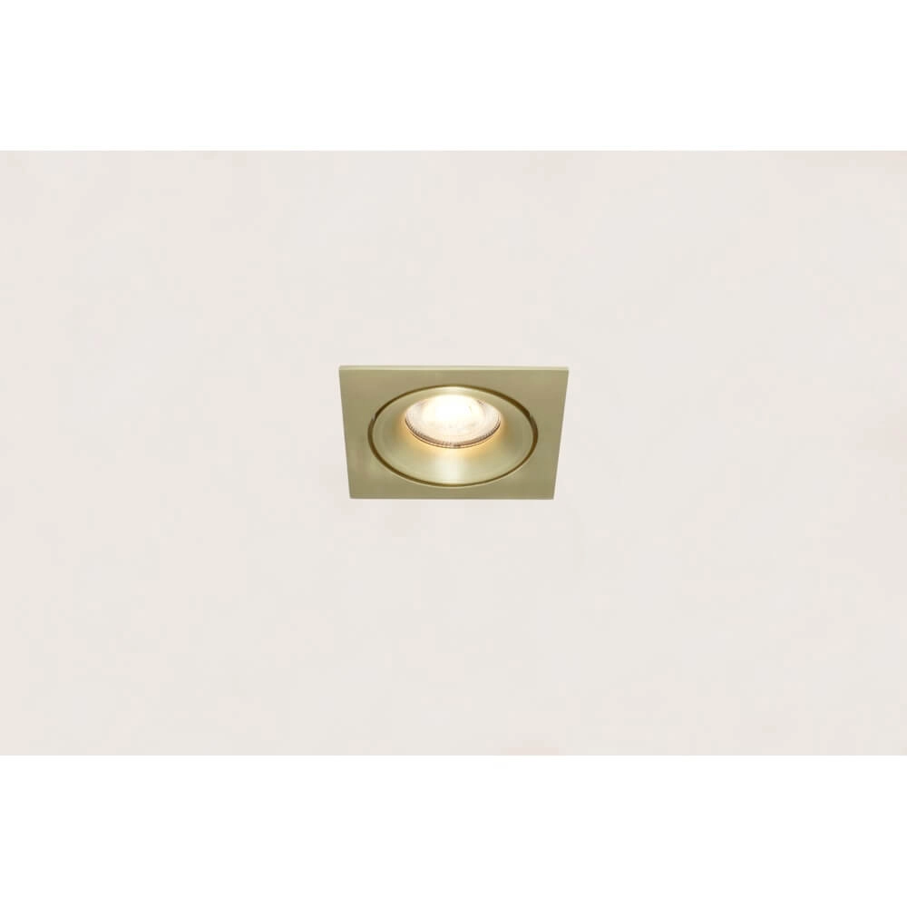 Square recessed spotlight Alice matte gold