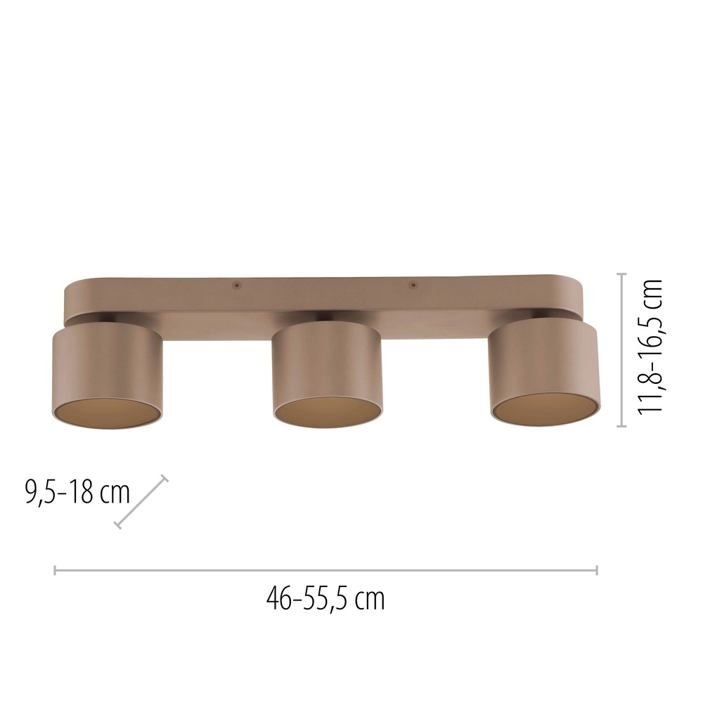 3L Led surface-mounted spotlight Pure Cup Bronce Paul Neuhaus 4012248395622