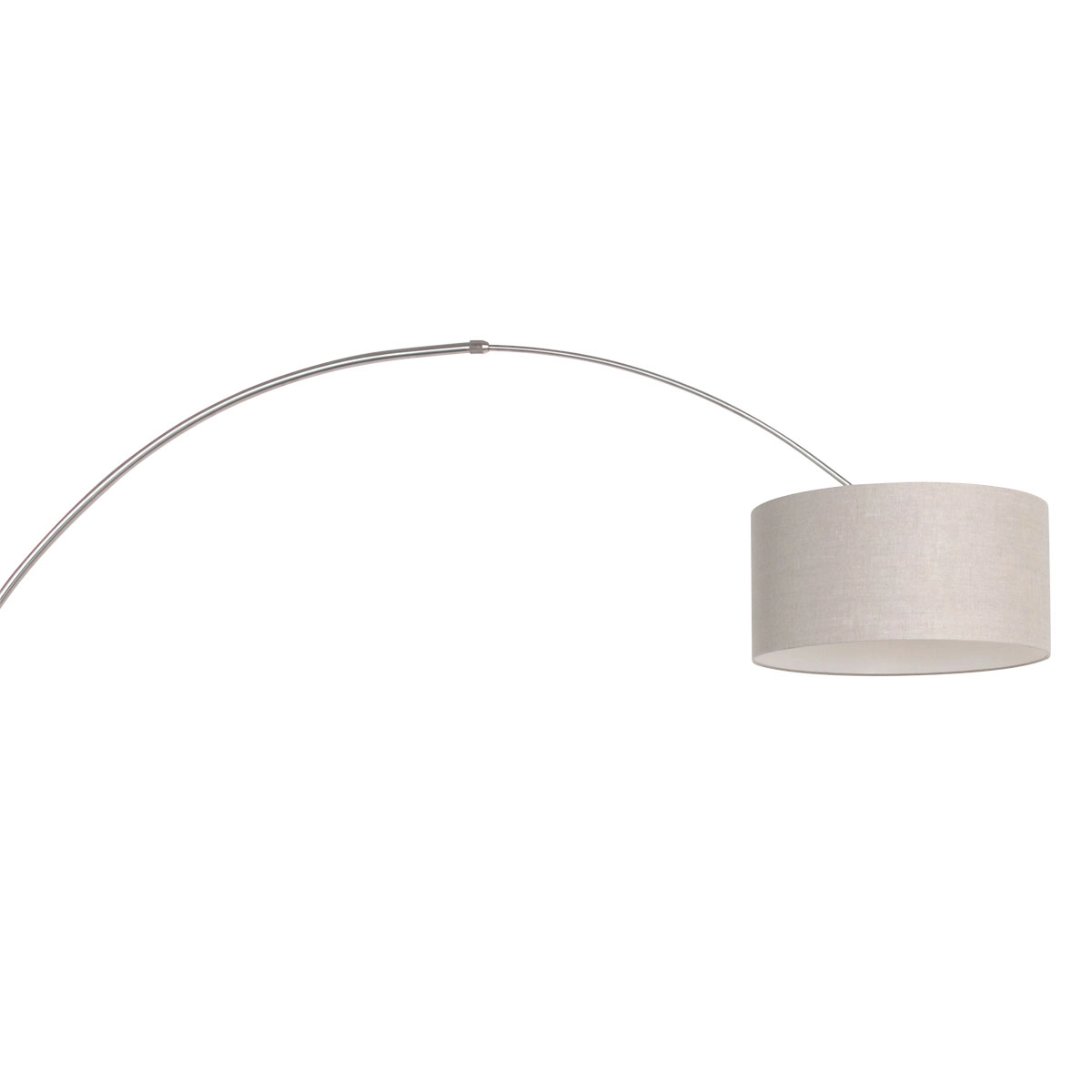 Wall Arc Lamp Sparkled Stainless steel with taupe shade Steinhauer 8712746146134