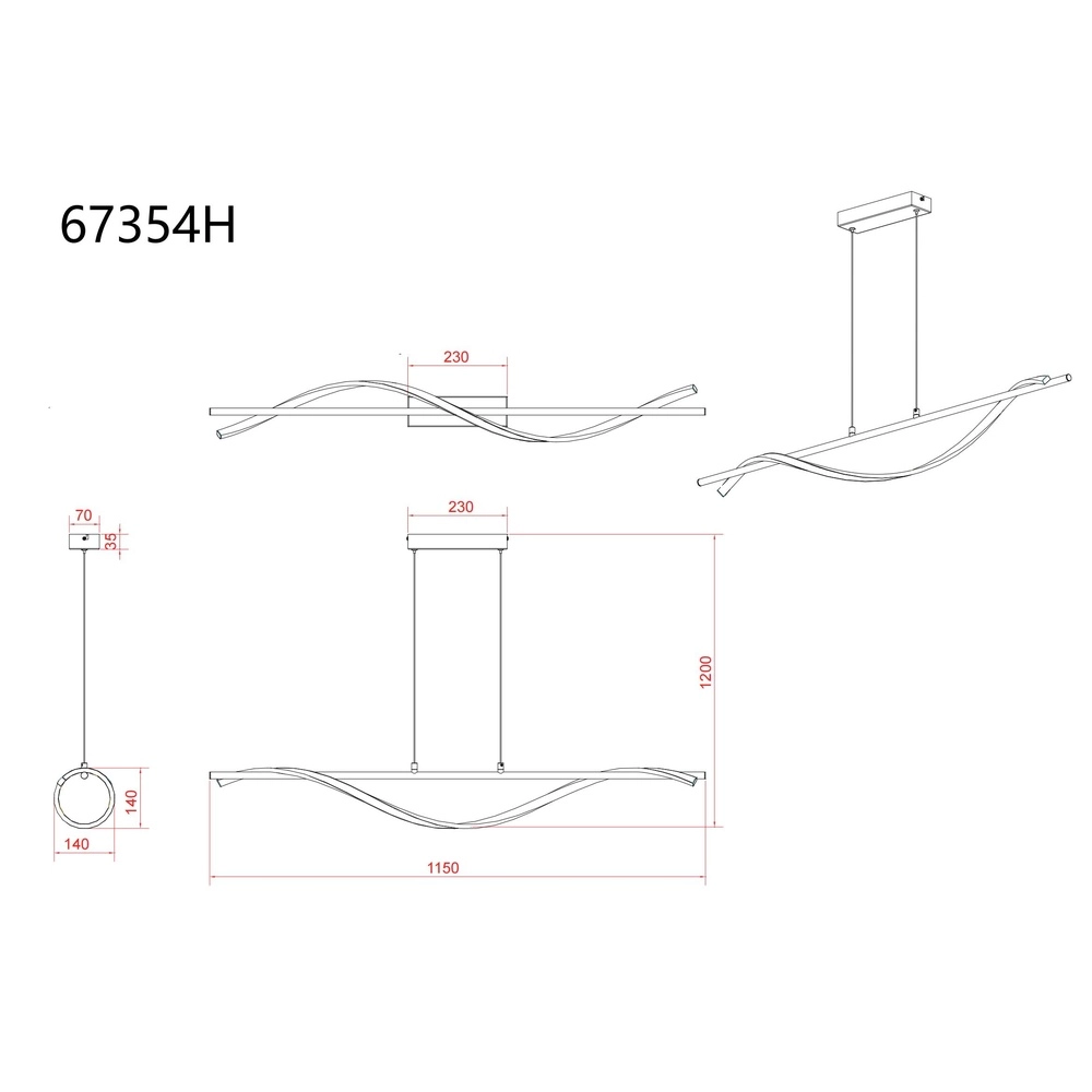 Design pendant lamp Watkins Black Globo 9007371533749