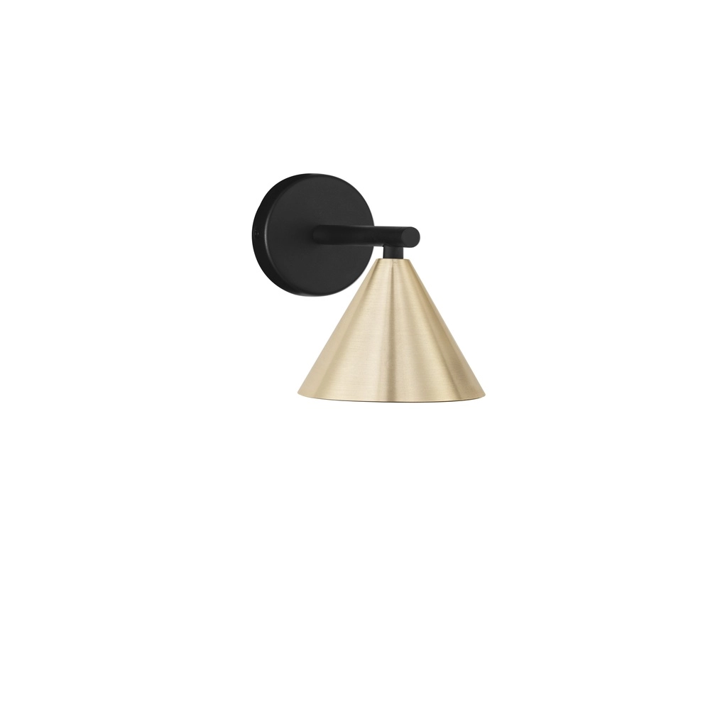 Wall lamp Conico Single black with gold Lyora 5212017475374