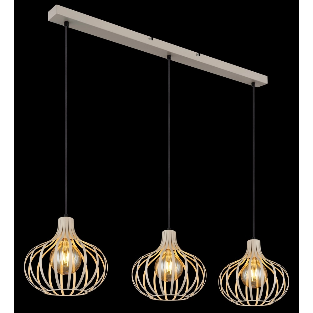 Design pendant lamp Mateo 3-light cream Globo 9007371519880