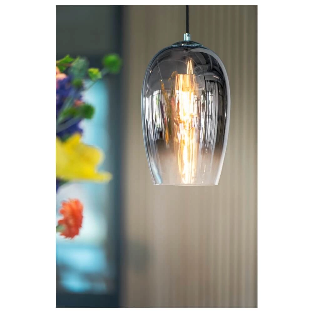 Glass pendant lamp Pantilo smoke glass - Ø 18cm SLV 4024163266420