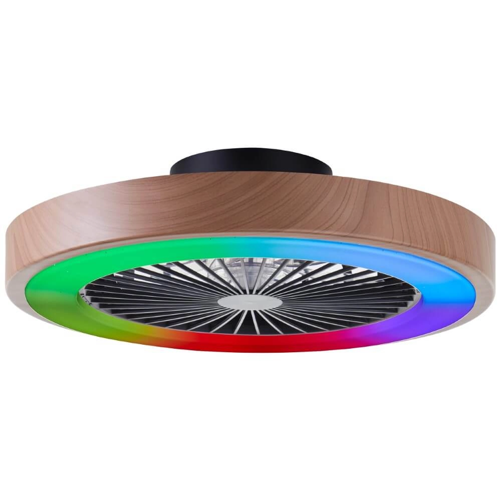 Black fan Slimline with wooden edge
