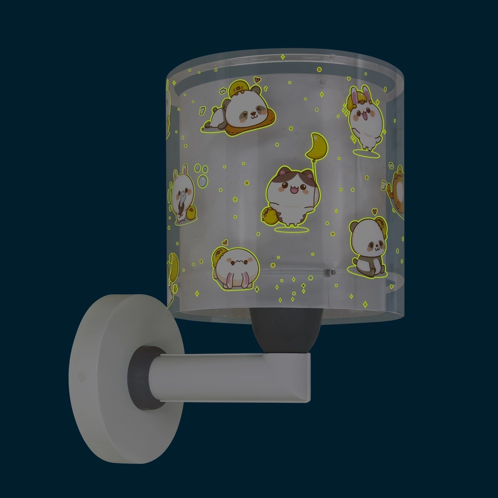 Children's wall lamp Kawaii Friends Grey glow in the dark Dalber 8420406417691