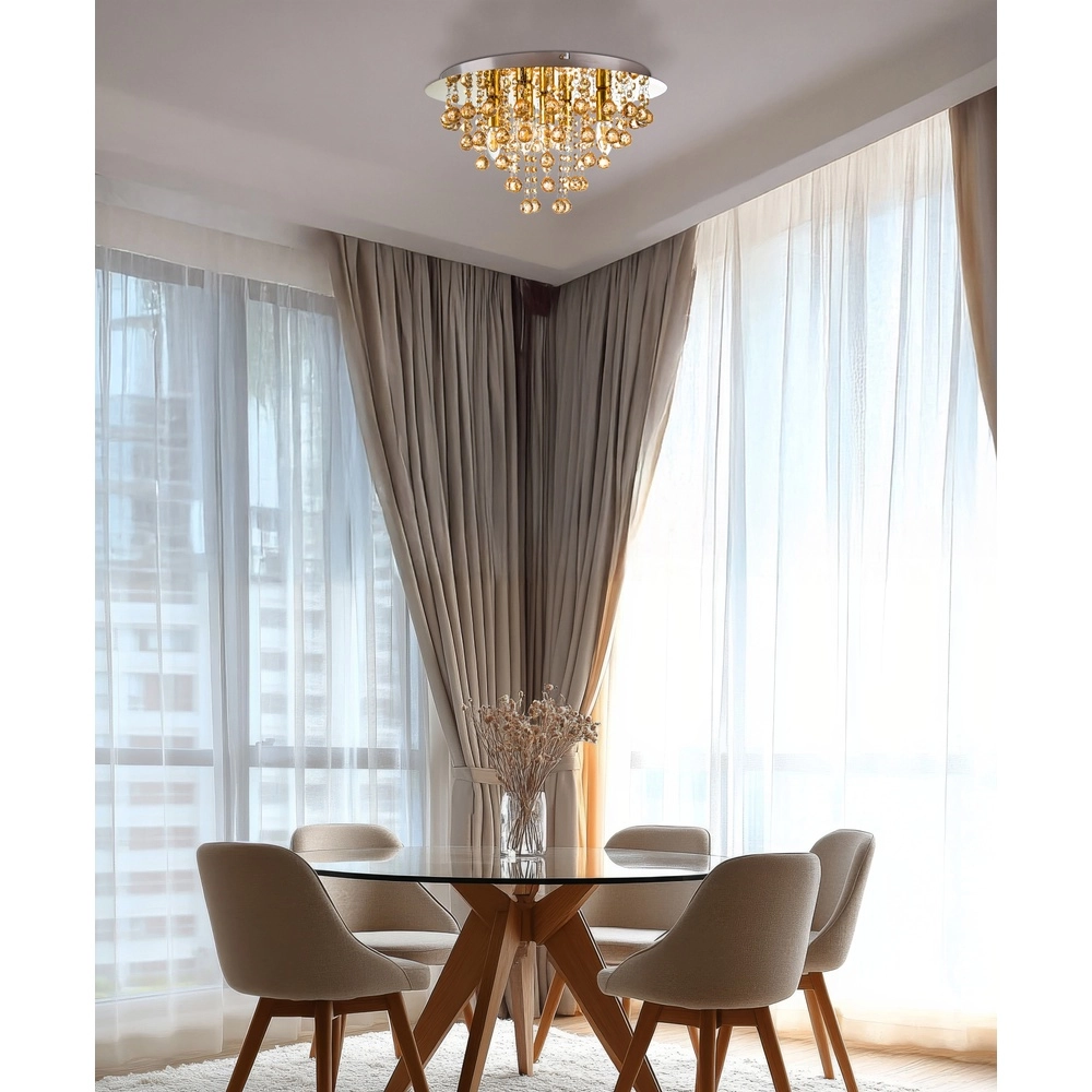 Ceiling chandelier London gold Ø 46cm Globo 4048194072348