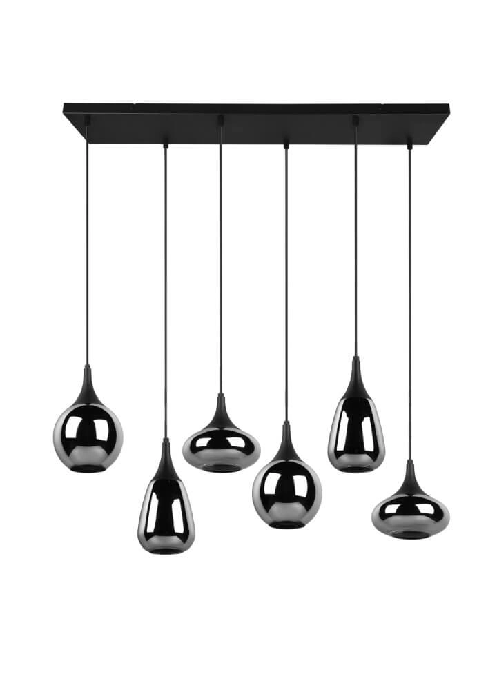 6-light hanging lamp Lumina with smoke glass Trio 4017807542295