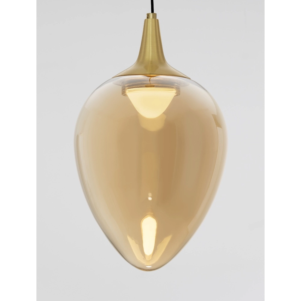 Pendant lamp Nali 1-light amber glass