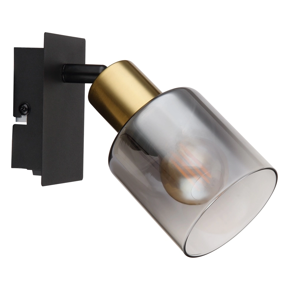 Wall lamp Hollsy black with smoke glass Globo 9007371457847