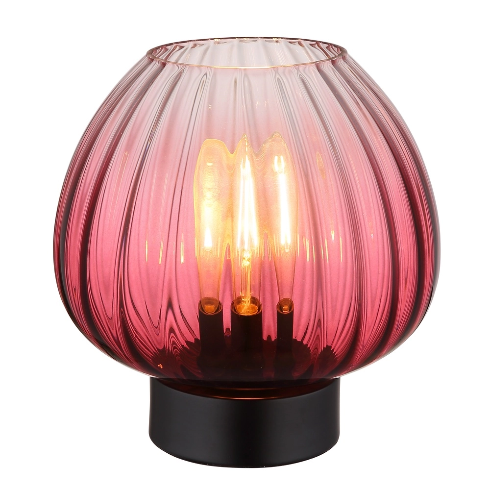 Table lamp Solveig red glass