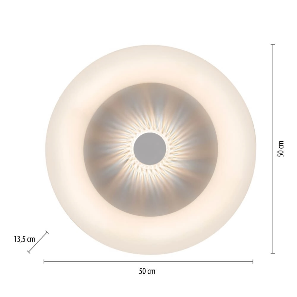 Round ceiling lamp Vertigo white Ø 50cm Just Light 4043689992408