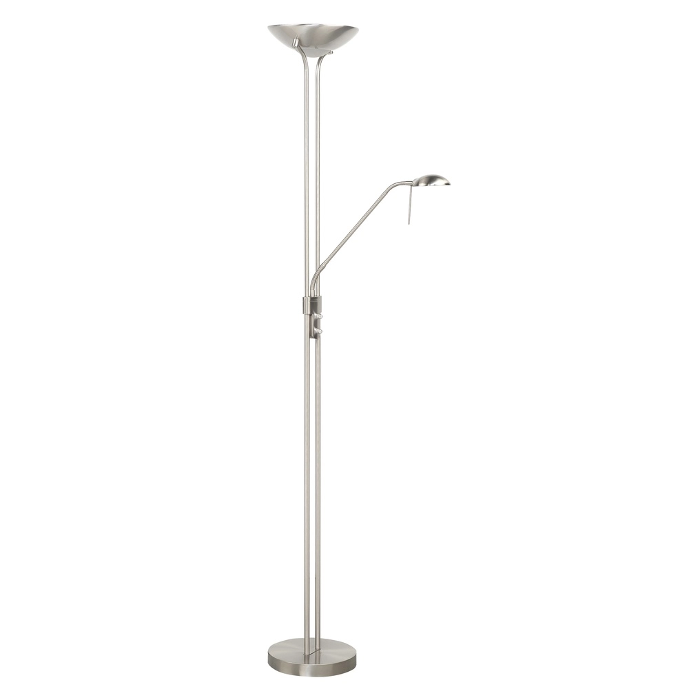 Classic reading lamp Luna nickel Ø 26cm