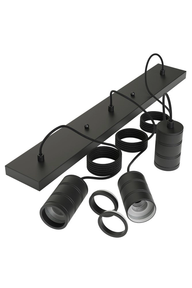 Triple Pendel Cord Beam 3-light 40cm black