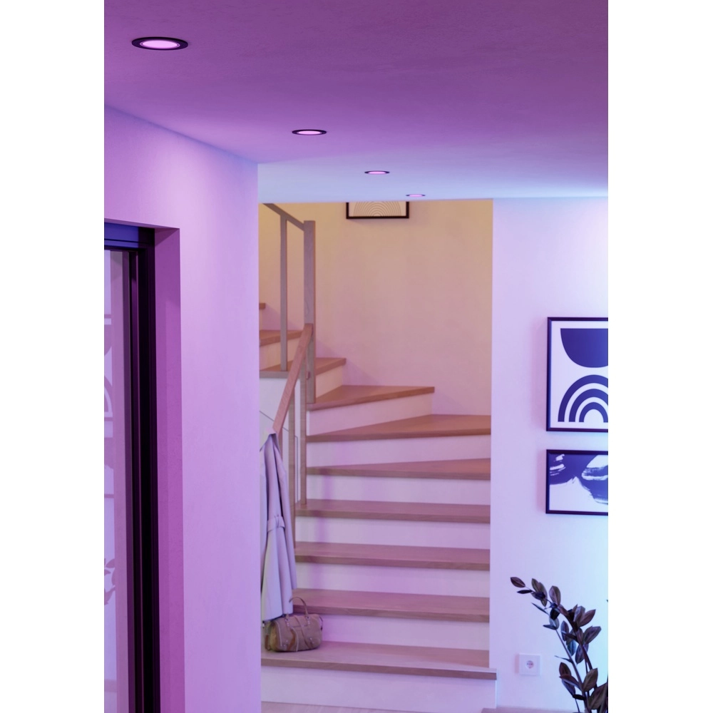 Zigbee recessed spot Carosso-Z black - round Eglo 9008606259809