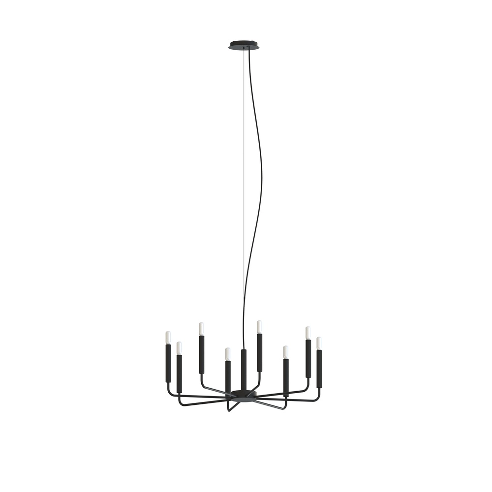 Modern chandelier Orto black Ø 73cm