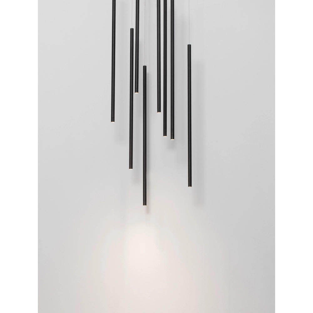 Design pendant lamp Elettra 8-light black Lyora 5212017446077