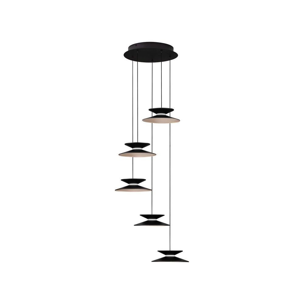 Design pendant lamp Morfi 5-light black Lyora 5212017458483