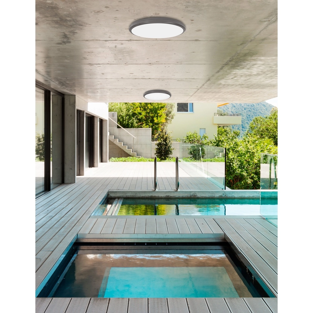 Round ceiling lamp Tommy Ø 32cm grey Lyora 5212017417374